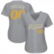 Custom Gray Gold-Light Blue Authentic Baseball Jersey