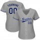 Custom Gray Royal-White Authentic Baseball Jersey