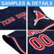 Custom Navy Red-Old Gold Authentic Baseball Jersey