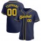 Custom Navy Gold-Navy Authentic Baseball Jersey