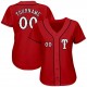 Custom Red White-Black Authentic Baseball Jersey