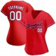 Custom Red White-Royal Authentic Baseball Jersey