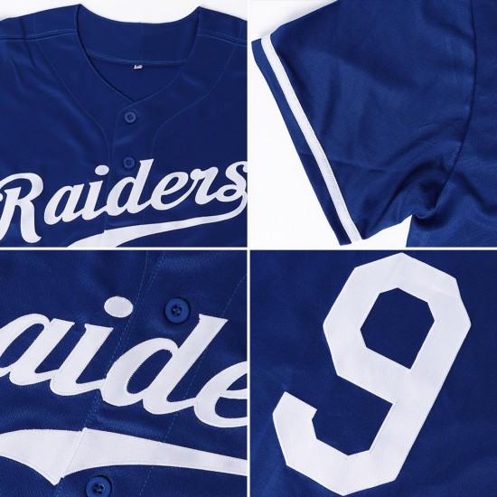 Custom Royal Orange-White Authentic Baseball Jersey