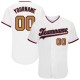 Custom White Old Gold-Navy Authentic Baseball Jersey