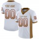 Custom White Old Gold-Red Mesh Drift Fashion Football Jersey