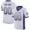 Custom White Purple-Old Gold Mesh Drift Fashion Football Jersey