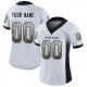 Custom White Black-Vegas Gold Mesh Drift Fashion Football Jersey