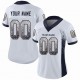 Custom White Navy-Old Gold Mesh Drift Fashion Football Jersey