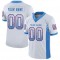 Custom White Powder Blue-Red Mesh Drift Fashion Football Jersey