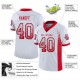 Custom White Scarlet-Navy Mesh Drift Fashion Football Jersey