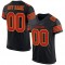 Custom Black Scarlet-Gold Mesh Authentic Football Jersey