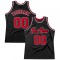 Custom Black Red-White Authentic Throwback Basketball Jersey