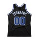 Custom Black Royal-White Authentic Throwback Basketball Jersey