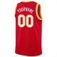 Custom Red White-Gold Round Neck Rib-Knit Basketball Jersey