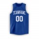 Custom Royal White Round Neck Basketball Jersey