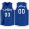 Custom Royal White V-Neck Basketball Jersey