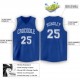 Custom Royal White V-Neck Basketball Jersey