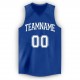 Custom Royal White V-Neck Basketball Jersey