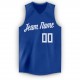 Custom Royal White V-Neck Basketball Jersey