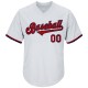 Custom White Red-Navy Authentic Throwback Rib-Knit Baseball Jersey Shirt