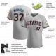 Custom Gray Black-Powder Blue Authentic Baseball Jersey