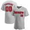 Custom Gray Red-Navy Authentic Baseball Jersey