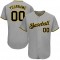 Custom Gray Black-Gold Authentic Baseball Jersey