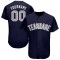 Custom Navy Gray-White Baseball Jersey