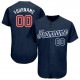 Custom Navy Red-White Baseball Jersey