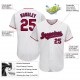 Custom White Red-Navy Authentic Baseball Jersey