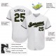 Custom White Olive-Black Authentic Memorial Day Baseball Jersey