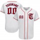 Custom White Red-Navy Authentic Baseball Jersey