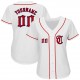 Custom White Red-Navy Authentic Baseball Jersey