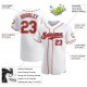 Custom White Red-Black Authentic Baseball Jersey