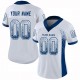 Custom White Royal Mesh Drift Fashion Football Jersey