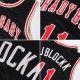 Custom Black White-Orange Authentic Throwback Basketball Jersey