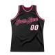 Custom Black White-Maroon Authentic Throwback Basketball Jersey