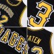 Custom Black Black-Gold Authentic Throwback Basketball Jersey