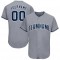 Custom Gray Navy-White Baseball Jersey