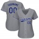 Custom Gray Royal-White Baseball Jersey