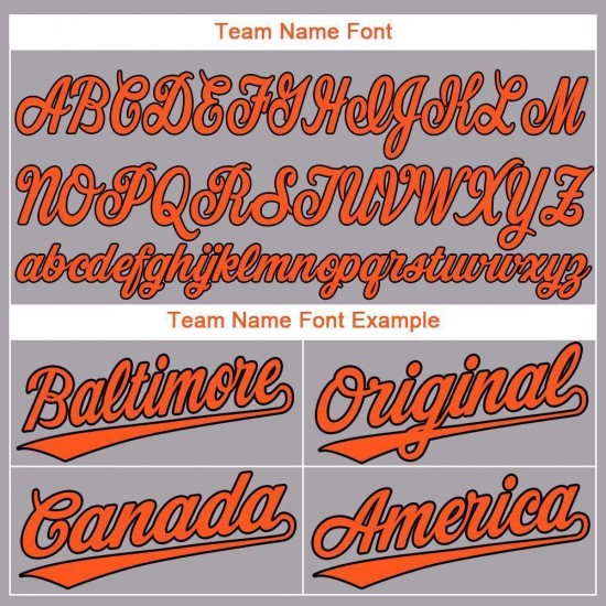 Custom Gray Orange-Black Baseball Jersey