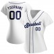 Custom White Navy Authentic Baseball Jersey