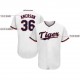 Custom White Navy-Red Baseball Jersey