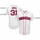 Custom White Red-Navy Baseball Jersey