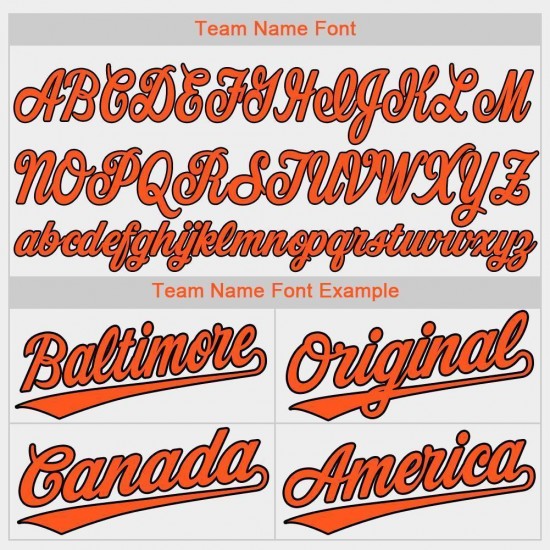 Custom White Orange-Black Baseball Jersey