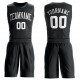 Custom Black White Round Neck Suit Basketball Jersey