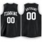 Custom Black White Round Neck Basketball Jersey