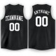 Custom Black White Round Neck Basketball Jersey