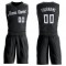 Custom Black White Round Neck Suit Basketball Jersey